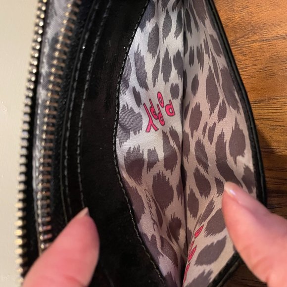 Coach poppy wallet black patent wristlet - Picture 5 of 7